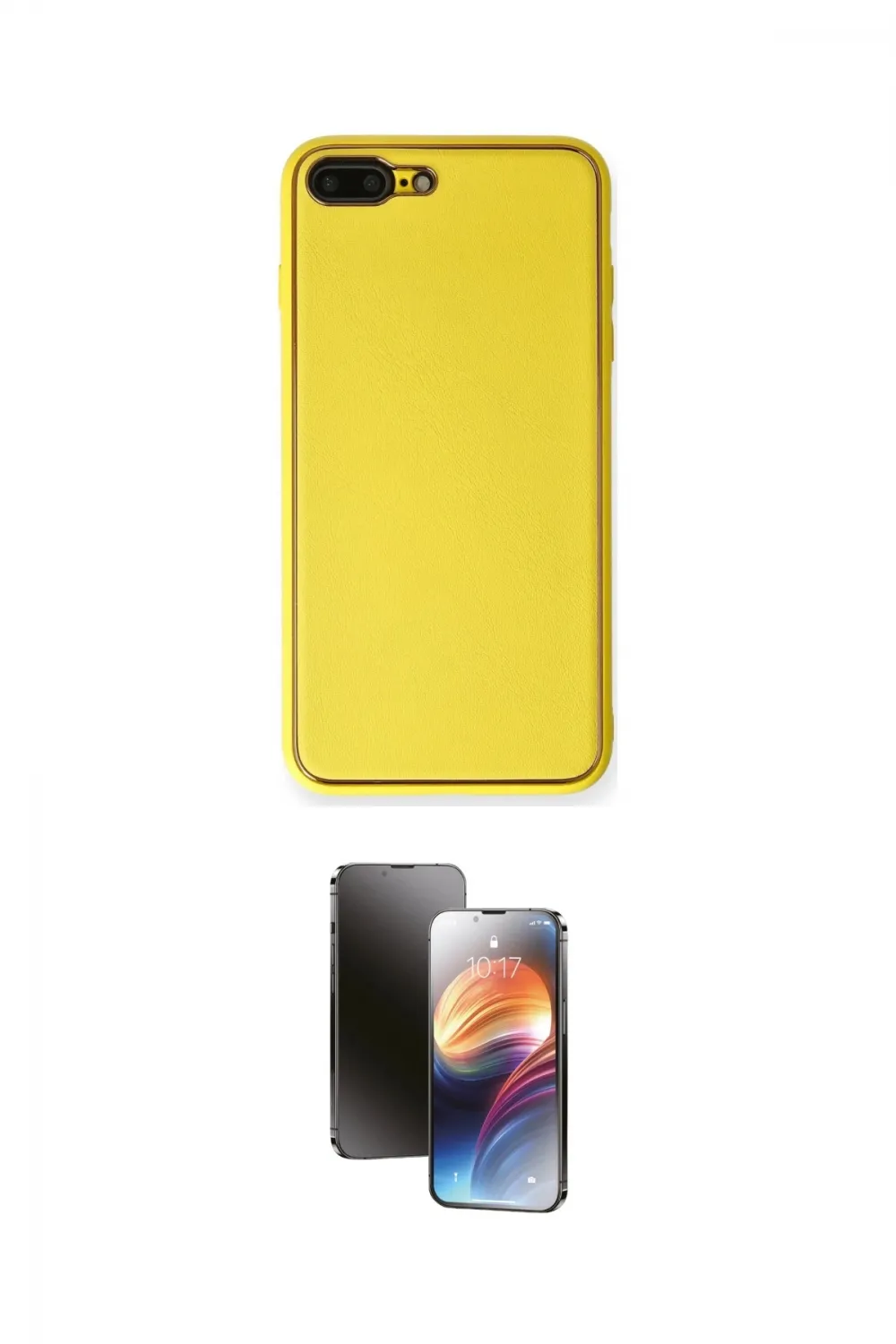 ieg™ iPhone 7 Plus Kılıf Yadigar Klasik - Siyah 3D Antistatik Mat Seramik Nano Ekran Koruyucu
