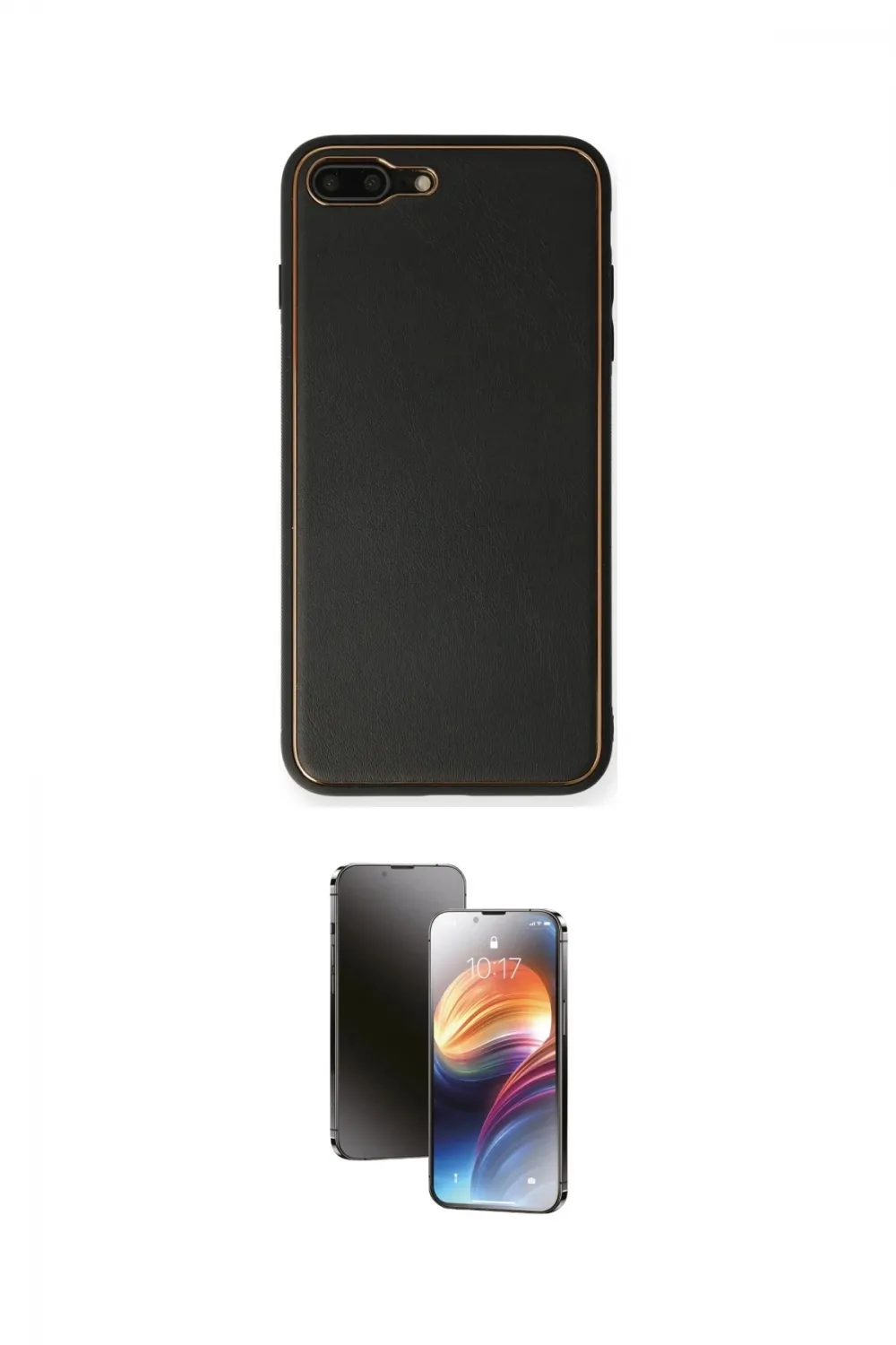 ieg™ iPhone 7 Plus Kılıf Yadigar Klasik - Siyah 3D Antistatik Mat Seramik Nano Ekran Koruyucu