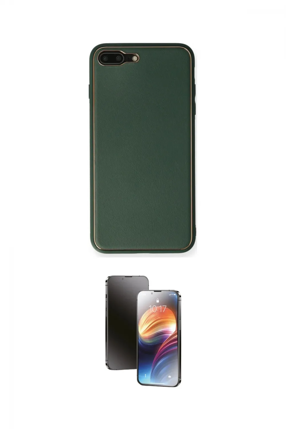 ieg™ iPhone 7 Plus Kılıf Yadigar Klasik - Siyah 3D Antistatik Mat Seramik Nano Ekran Koruyucu