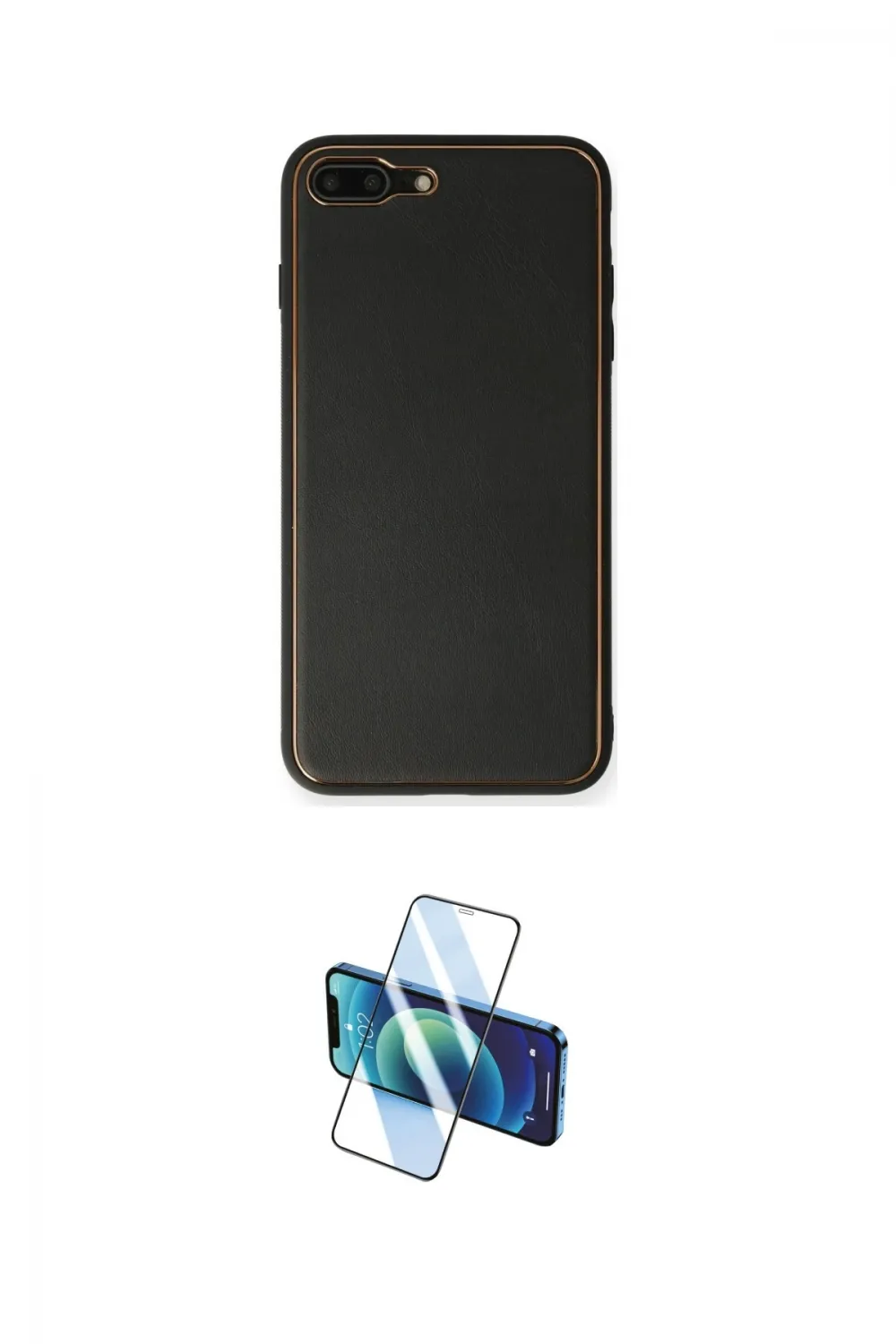 ieg™ iPhone 7 Plus Kılıf Yadigar Klasik - Siyah 3D Antistatik Seramik Nano Ekran Koruyucu