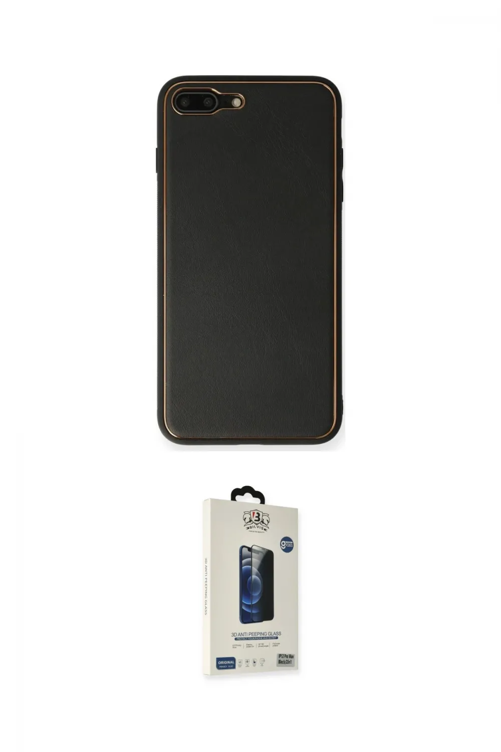 ieg™ iPhone 7 Plus Kılıf Yadigar Klasik - Siyah Bilvis Hayalet Cam Ekran Koruyucu