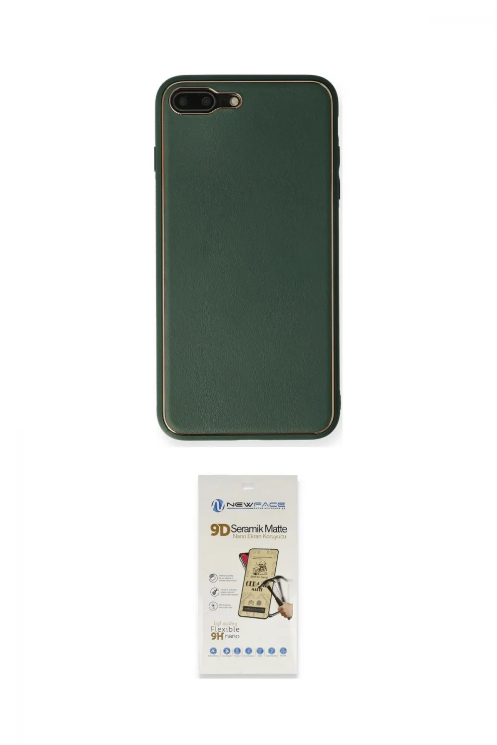 ieg™ iPhone 7 Plus Kılıf Yadigar Klasik - Siyah Mat Seramik Nano Ekran Koruyucu