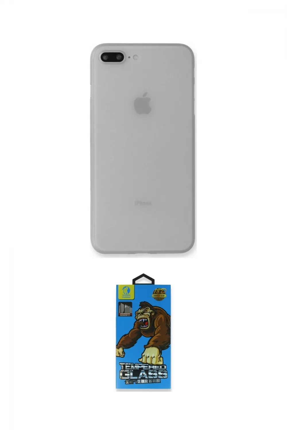 ieg™ iPhone 7 Plus Kılıf Yadigar Yansıma Serisi - Beyaz 18D Cam Ekran Koruyucu