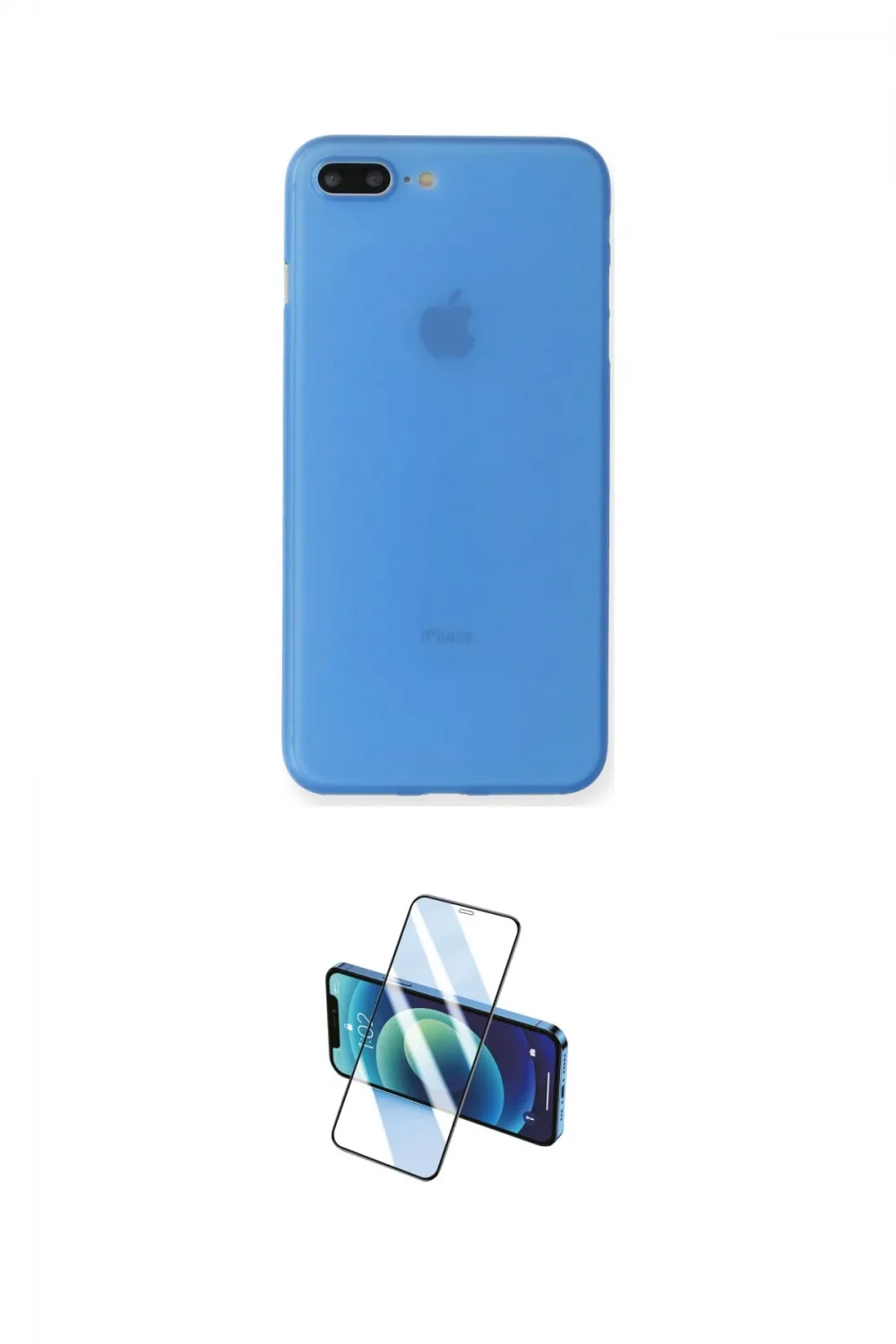 ieg™ iPhone 7 Plus Kılıf Yadigar Yansıma Serisi - Siyah 3D Antistatik Cam Ekran Koruyucu