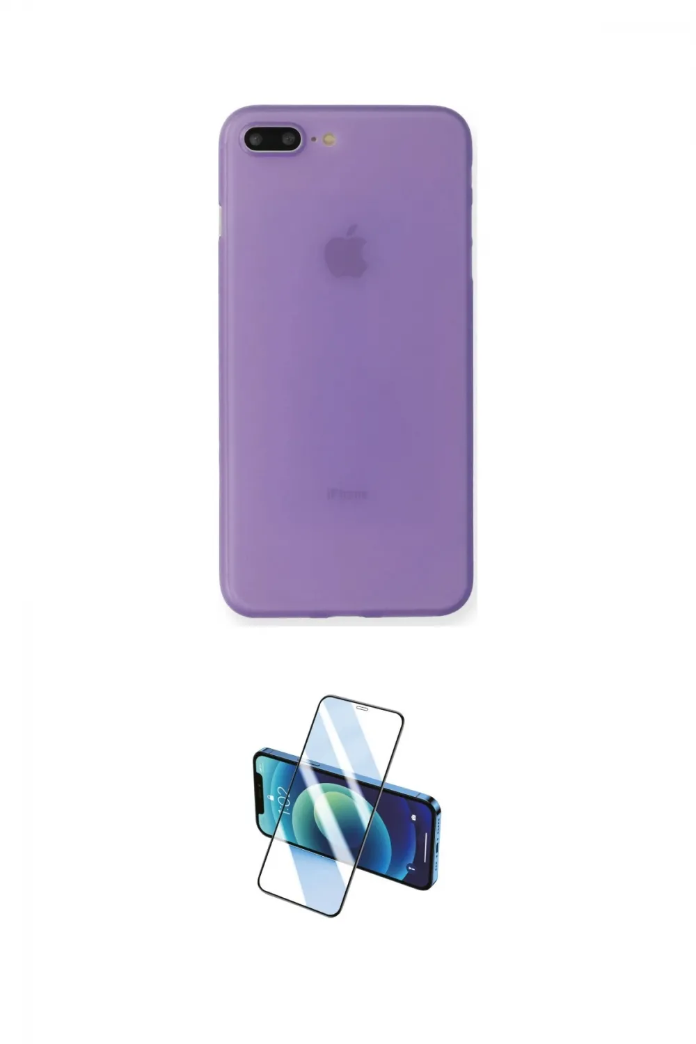 ieg™ iPhone 7 Plus Kılıf Yadigar Yansıma Serisi - Siyah 3D Antistatik Cam Ekran Koruyucu