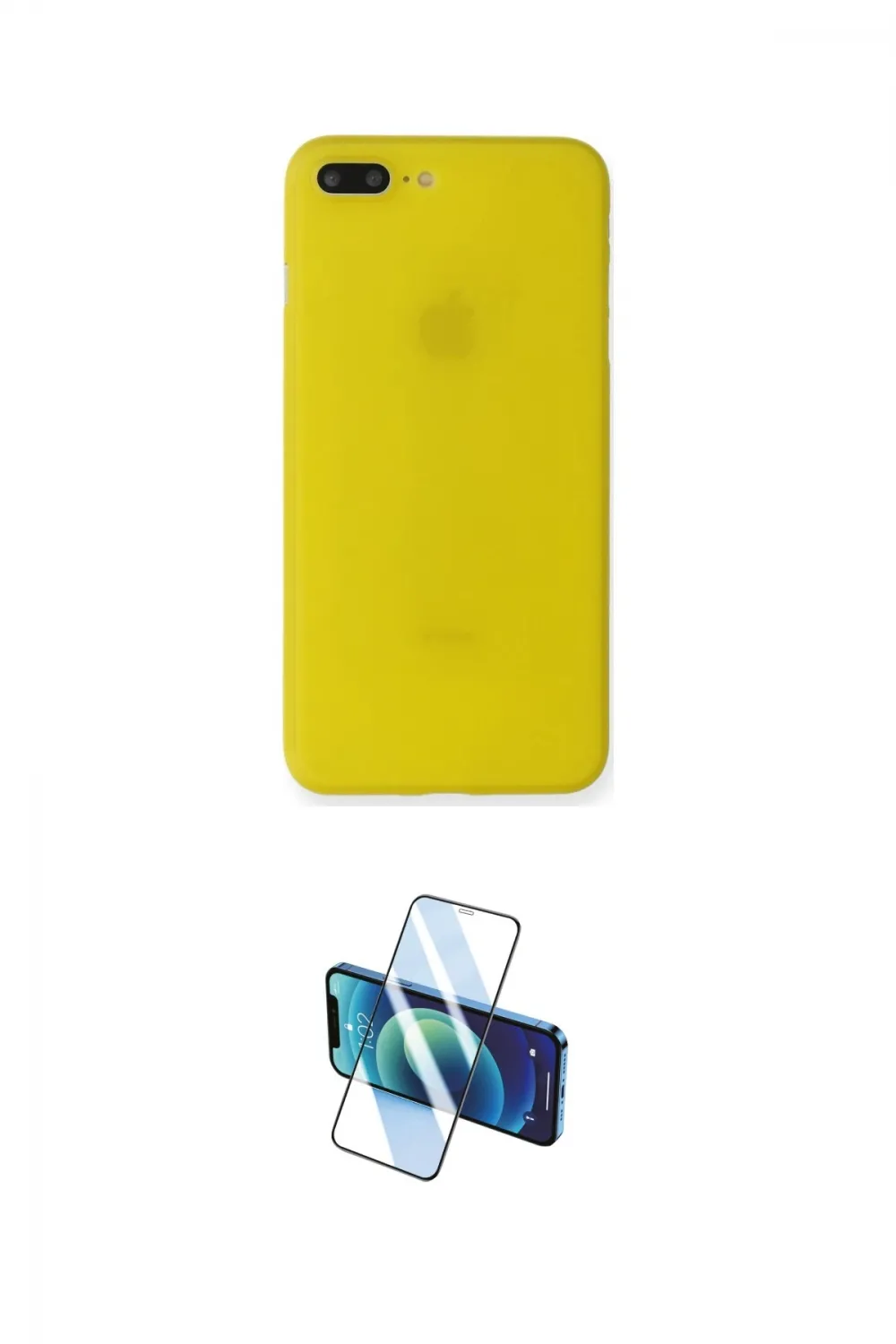 ieg™ iPhone 7 Plus Kılıf Yadigar Yansıma Serisi - Siyah 3D Antistatik Cam Ekran Koruyucu