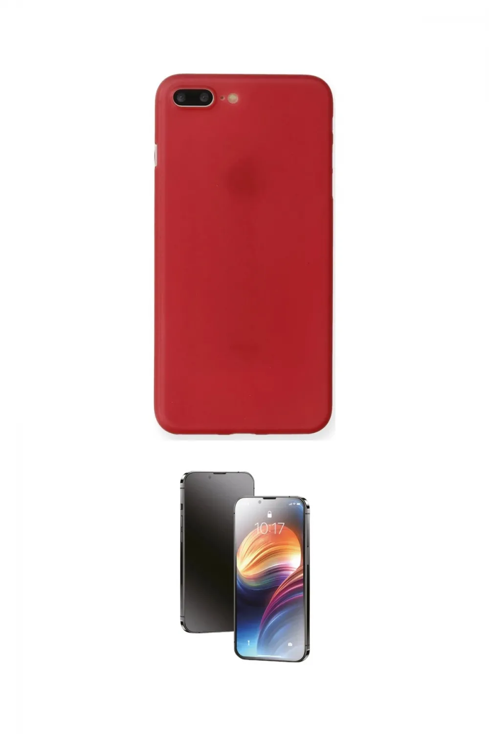 ieg™ iPhone 7 Plus Kılıf Yadigar Yansıma Serisi - Siyah 3D Antistatik Mat Seramik Nano Ekran Koruyucu
