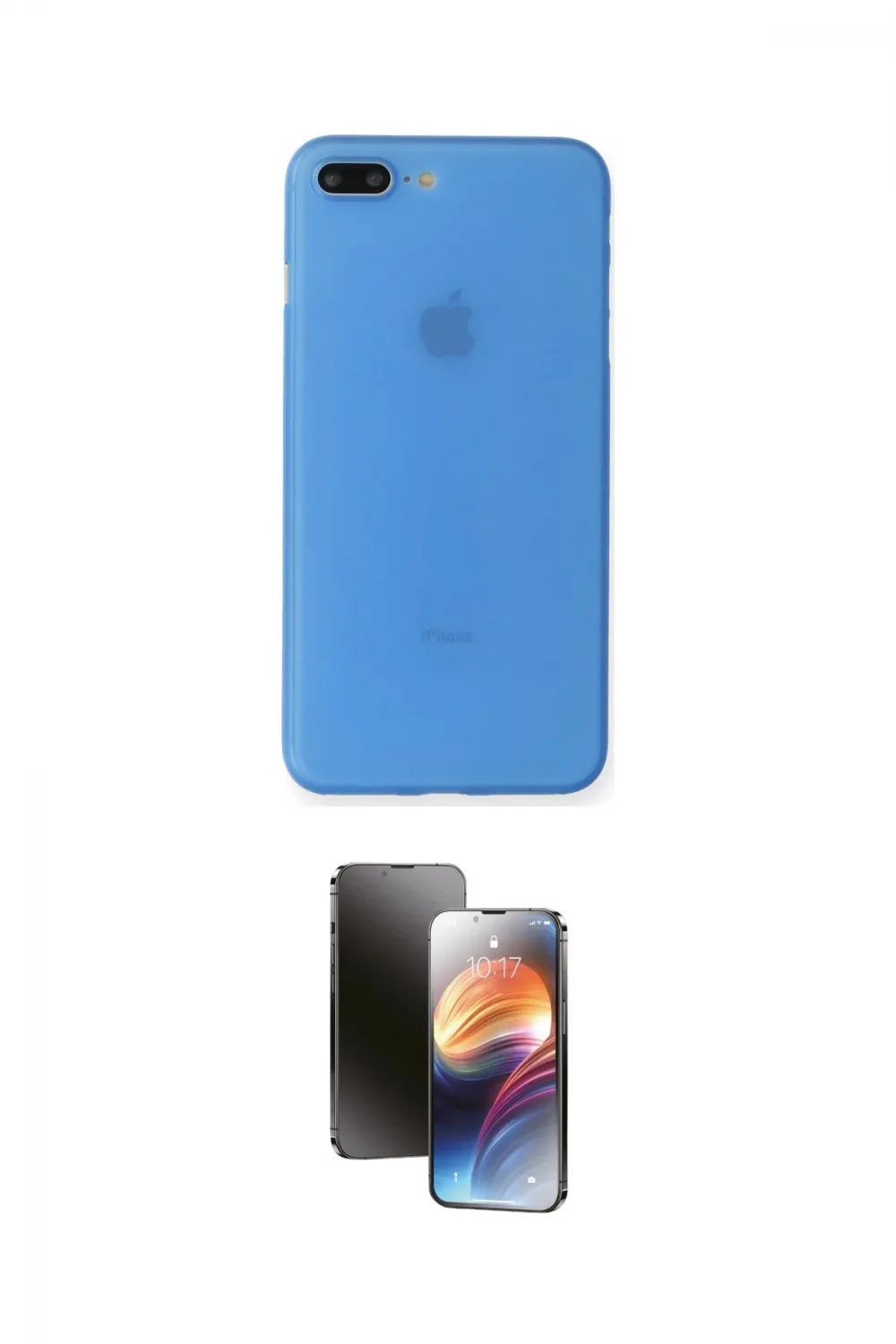 ieg™ iPhone 7 Plus Kılıf Yadigar Yansıma Serisi - Siyah 3D Antistatik Mat Seramik Nano Ekran Koruyucu
