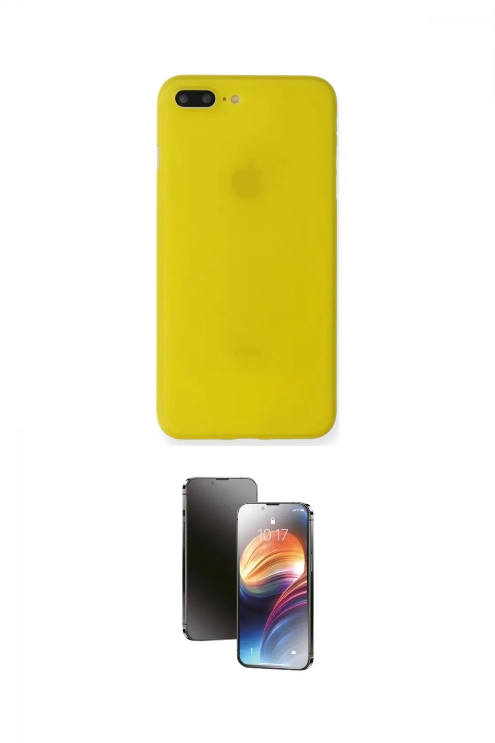ieg™ iPhone 7 Plus Kılıf Yadigar Yansıma Serisi - Siyah 3D Antistatik Mat Seramik Nano Ekran Koruyucu