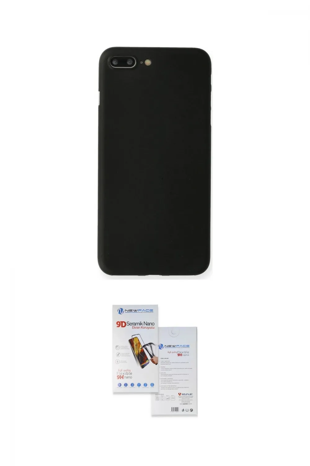 ieg™ iPhone 7 Plus Kılıf Yadigar Yansıma Serisi - Siyah Seramik Nano Ekran Koruyucu