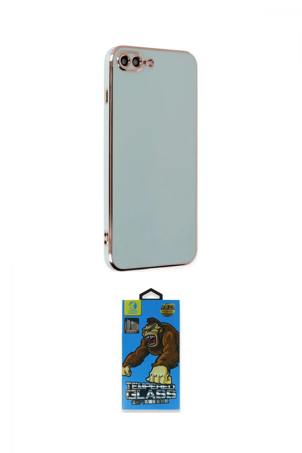 ieg™ iPhone 7 Plus Kılıf Yankı Serisi - Beyaz 18D Cam Ekran Koruyucu