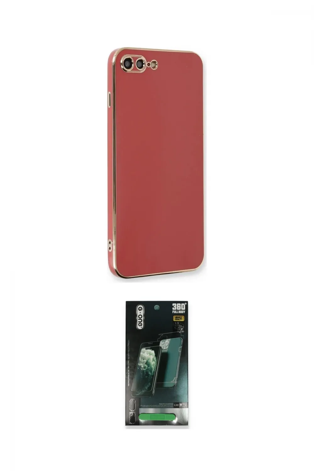 ieg™ iPhone 7 Plus Kılıf Yankı Serisi - Şeffaf 360 Full Body Arka Koruyucu