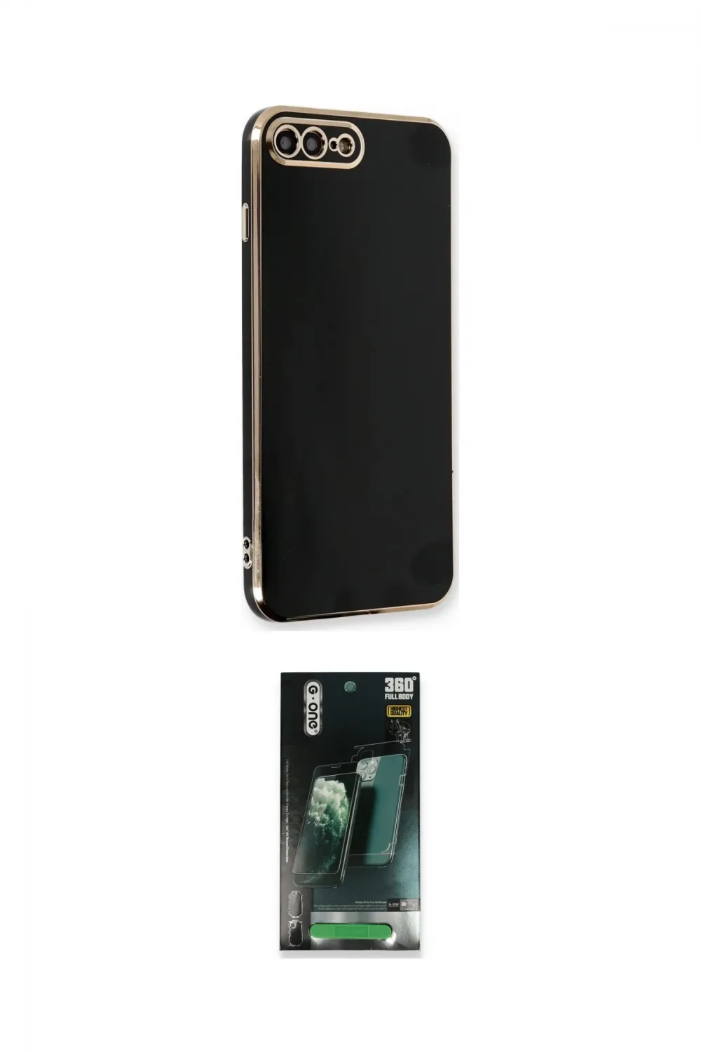 ieg™ iPhone 7 Plus Kılıf Yankı Serisi - Şeffaf 360 Full Body Arka Koruyucu
