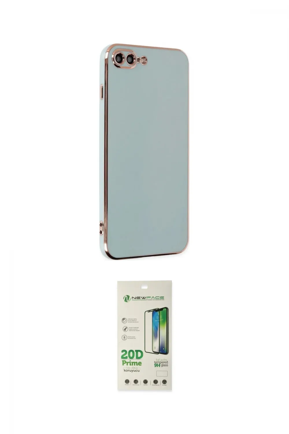 ieg™ iPhone 7 Plus Kılıf Yankı Serisi - Siyah 20D Premium Cam Ekran Koruyucu