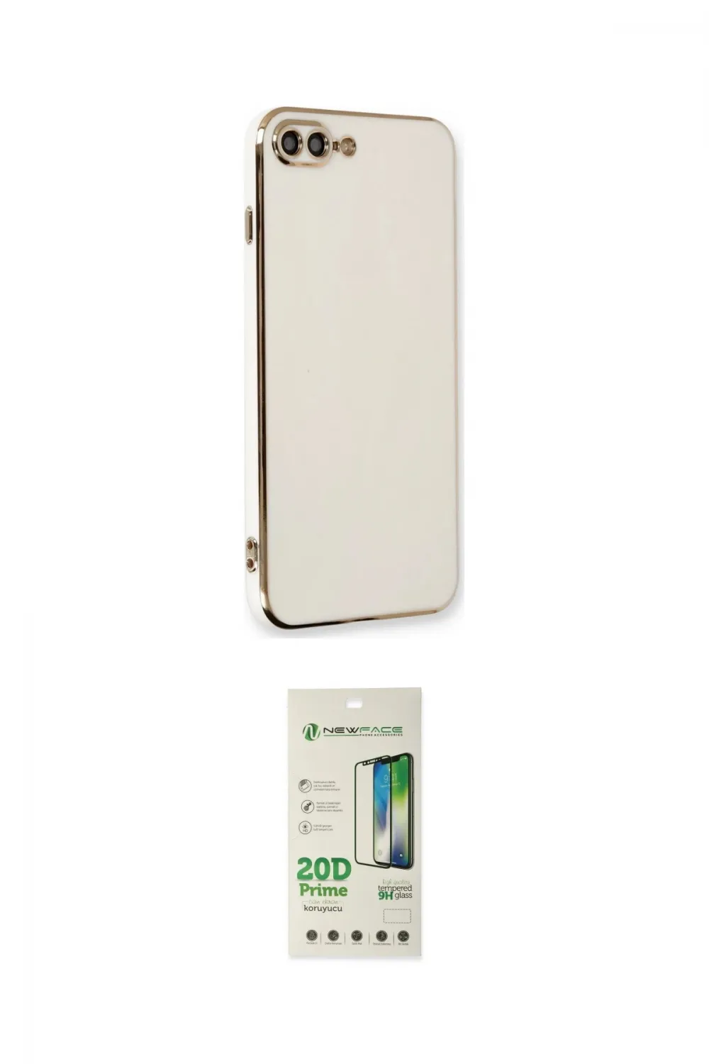 ieg™ iPhone 7 Plus Kılıf Yankı Serisi - Siyah 20D Premium Cam Ekran Koruyucu