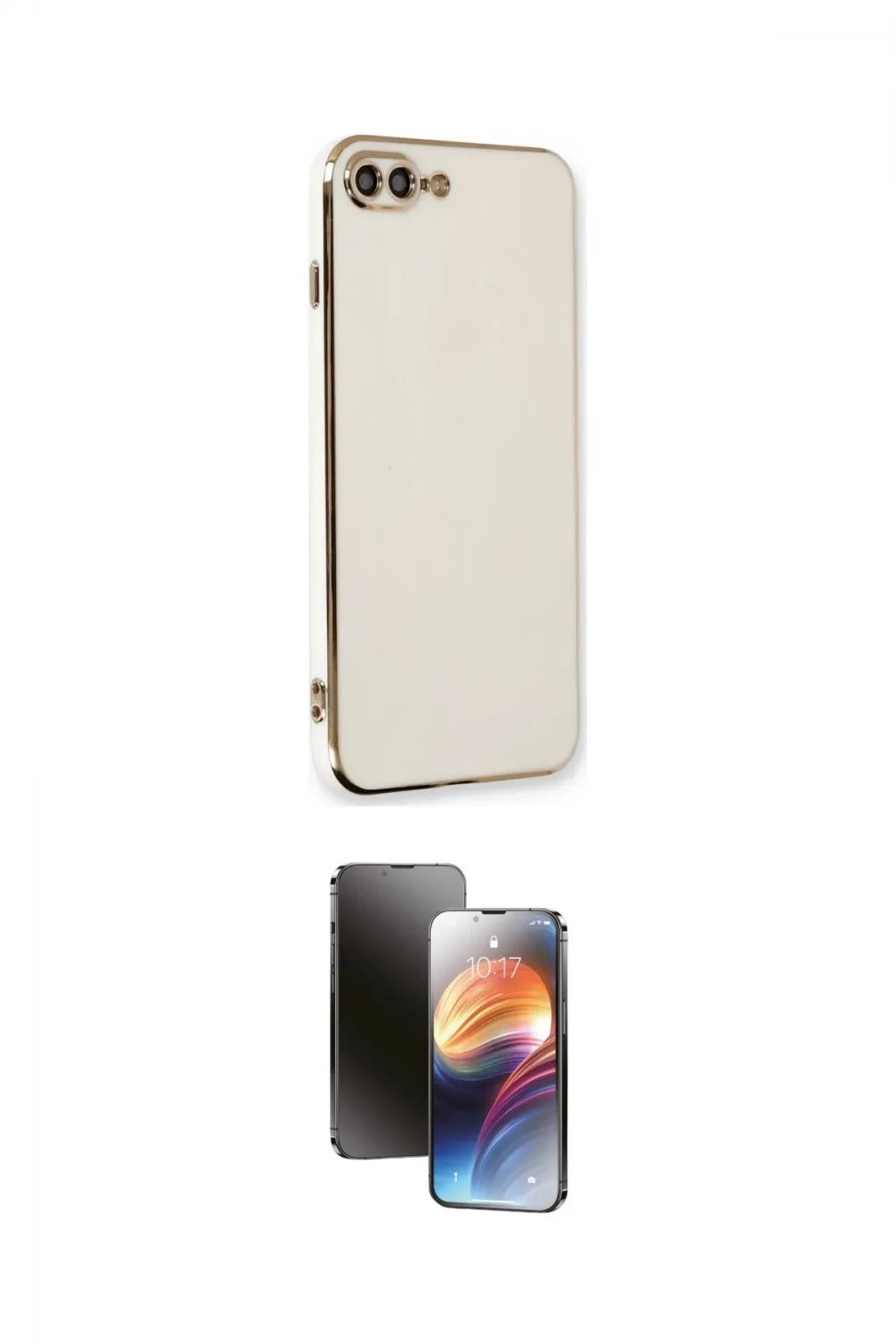 ieg™ iPhone 7 Plus Kılıf Yankı Serisi - Siyah 3D Antistatik Mat Seramik Nano Ekran Koruyucu