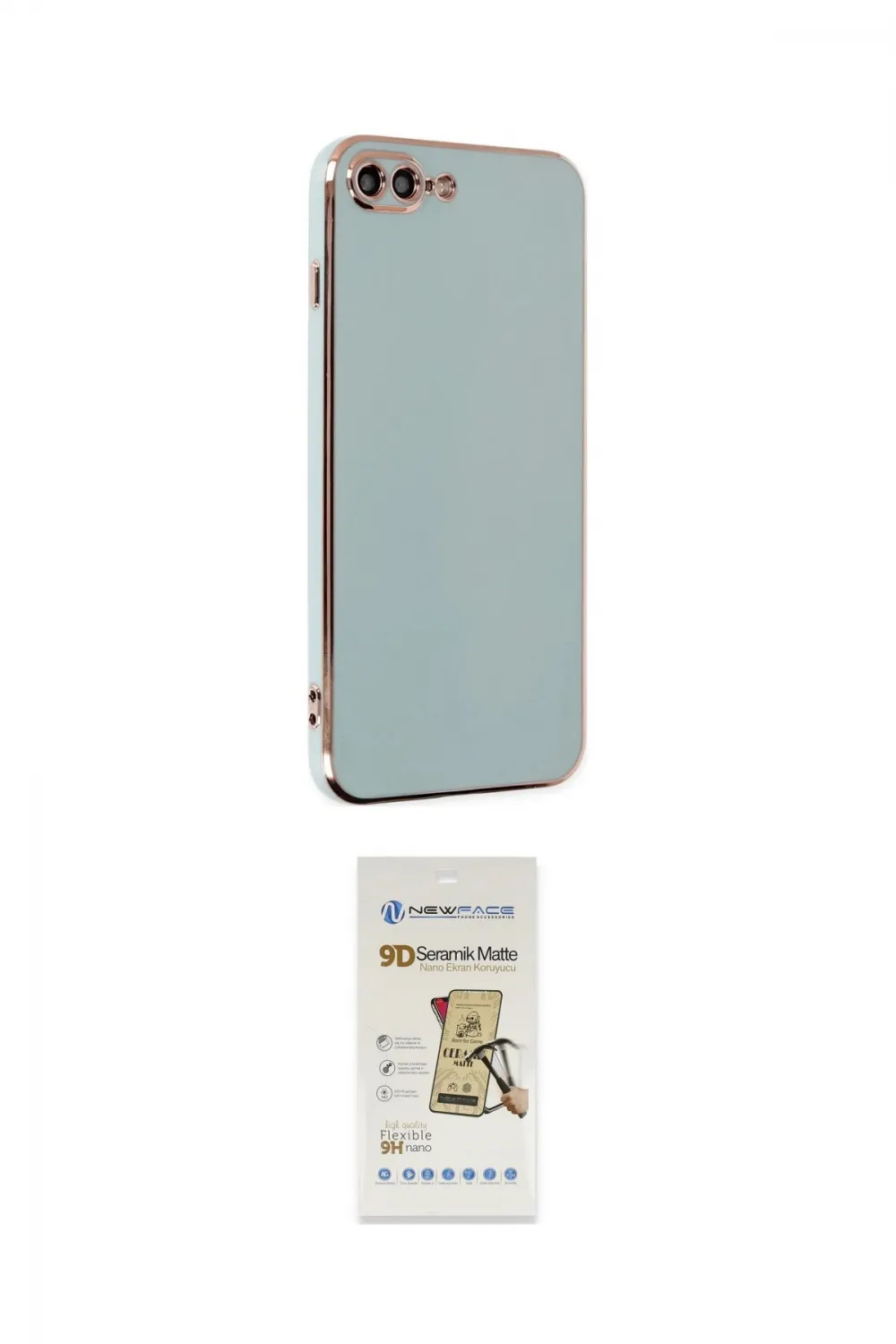 ieg™ iPhone 7 Plus Kılıf Yankı Serisi - Siyah Mat Seramik Nano Ekran Koruyucu