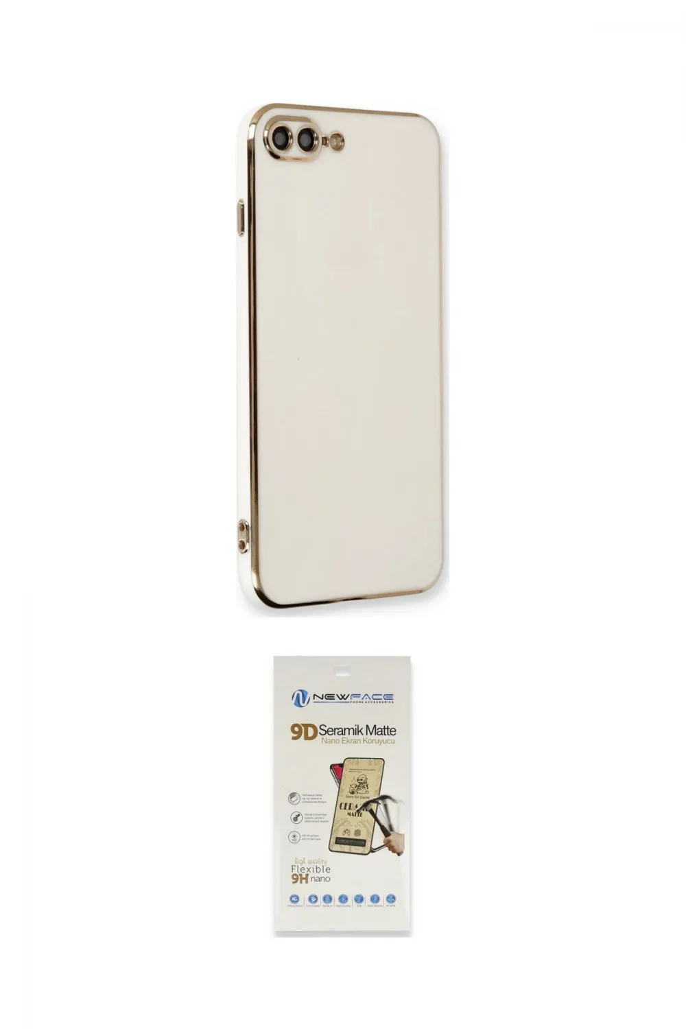 ieg™ iPhone 7 Plus Kılıf Yankı Serisi - Siyah Mat Seramik Nano Ekran Koruyucu
