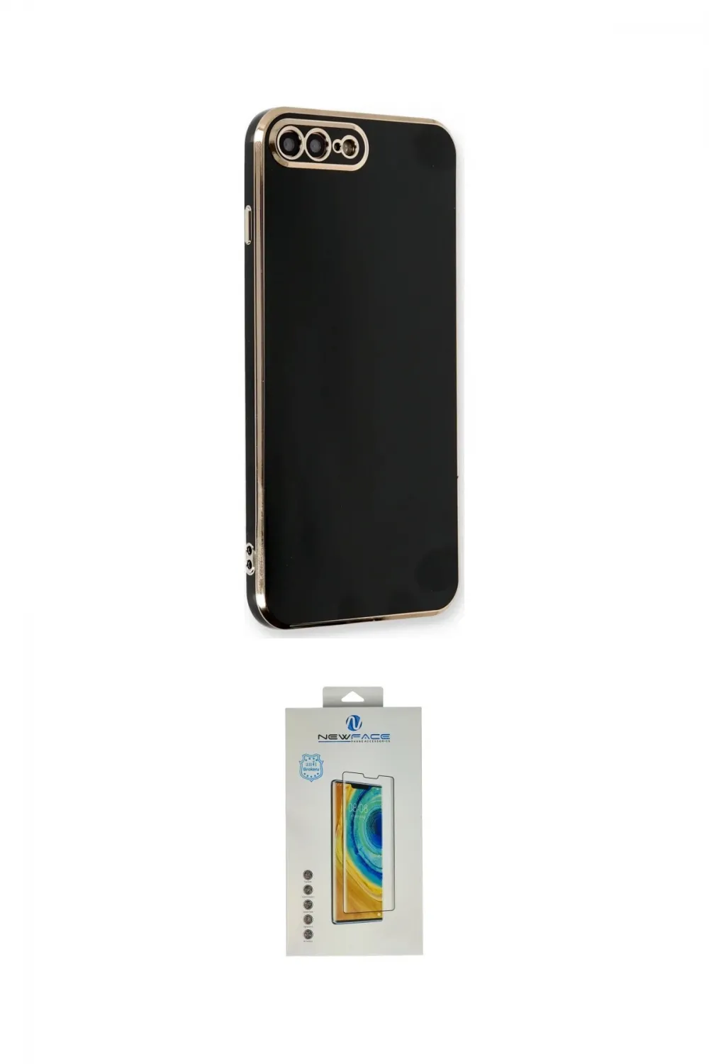 ieg™ iPhone 7 Plus Kılıf Yankı Serisi - Siyah Polymer Nano Ekran Koruyucu