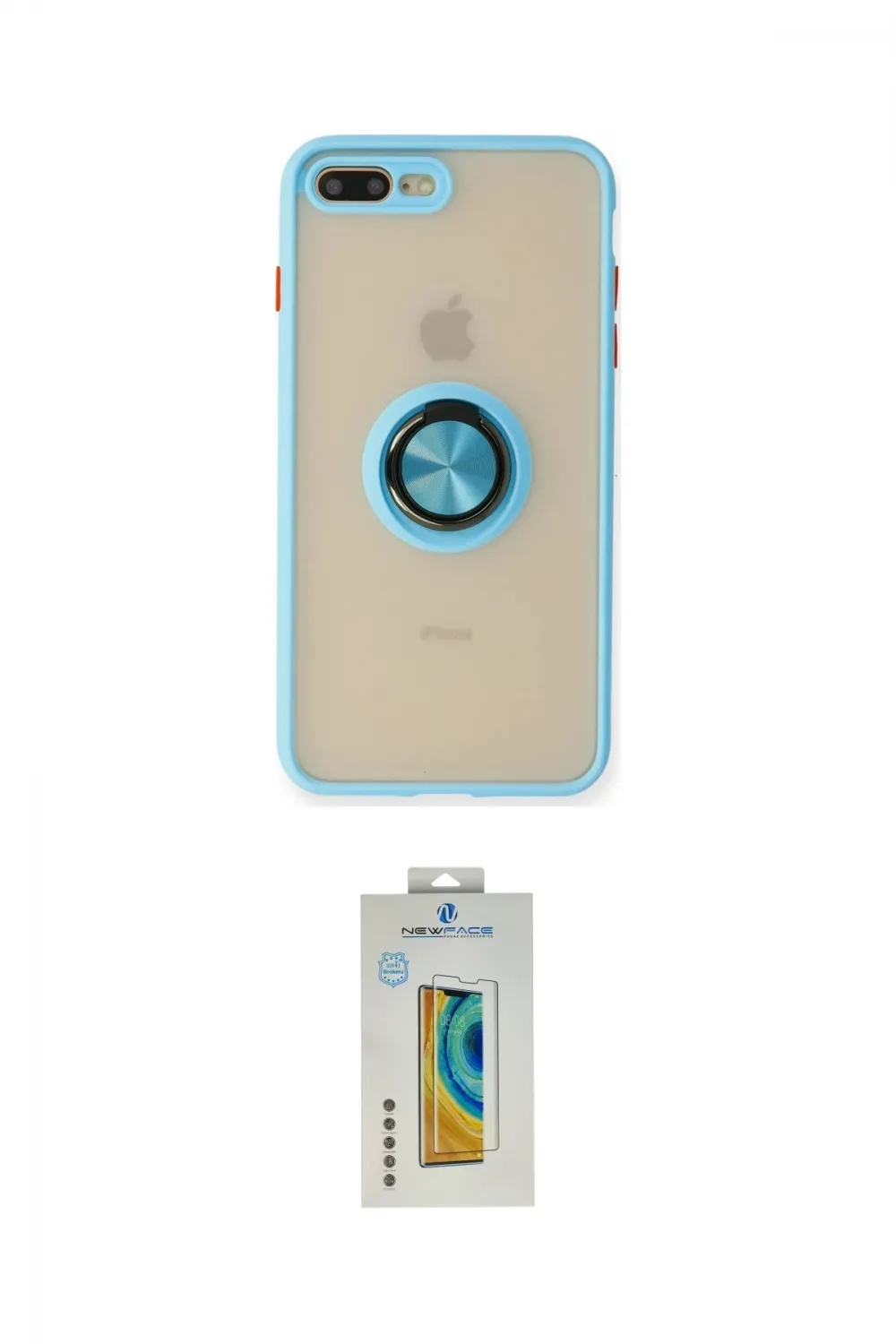 ieg™ iPhone 7 Plus Kılıf Yörünge Çizgi - Beyaz Polymer Nano Ekran Koruyucu