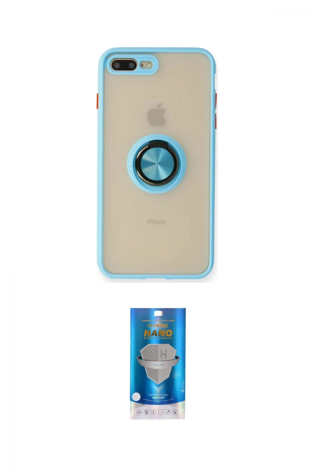 ieg™ iPhone 7 Plus Kılıf Yörünge Çizgi - Şeffaf Royal Nano Ekran Koruyucu
