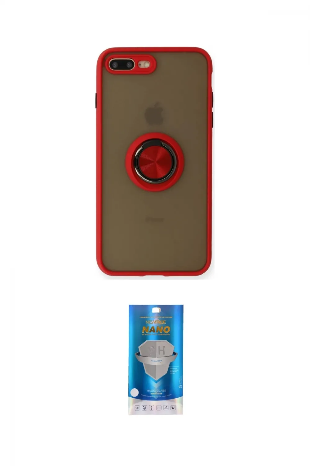 ieg™ iPhone 7 Plus Kılıf Yörünge Çizgi - Şeffaf Royal Nano Ekran Koruyucu