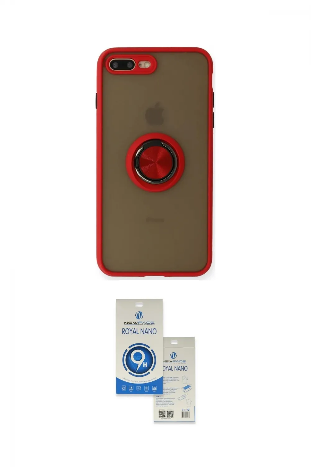 ieg™ iPhone 7 Plus Kılıf Yörünge Çizgi - Şeffaf Royal Nano Ekran Koruyucu