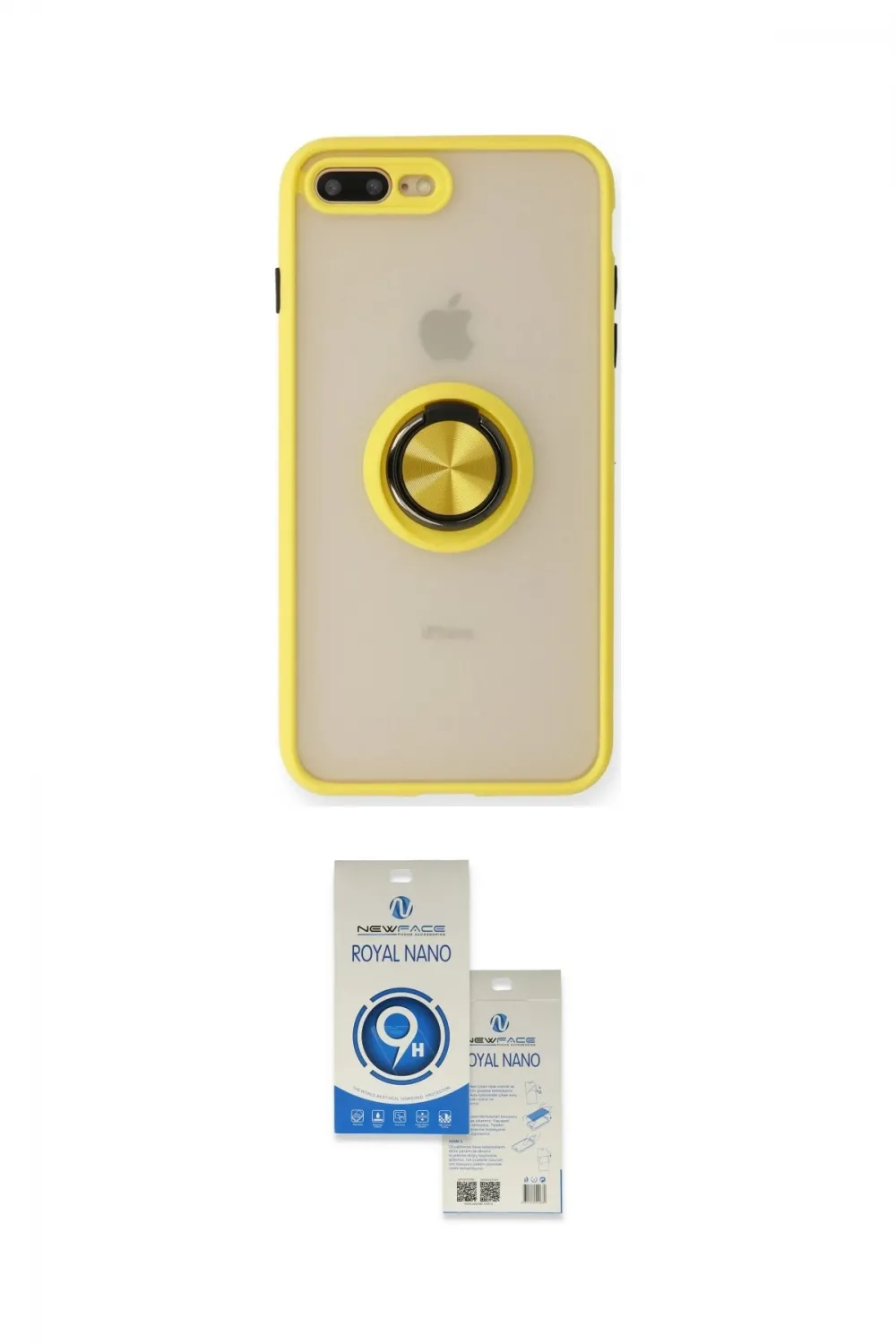 ieg™ iPhone 7 Plus Kılıf Yörünge Çizgi - Şeffaf Royal Nano Ekran Koruyucu