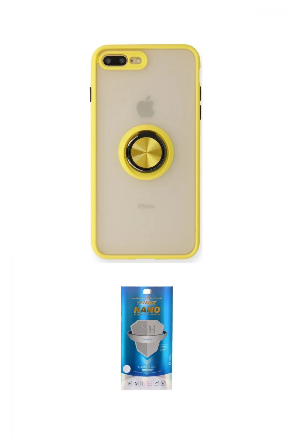 ieg™ iPhone 7 Plus Kılıf Yörünge Çizgi - Şeffaf Royal Nano Ekran Koruyucu
