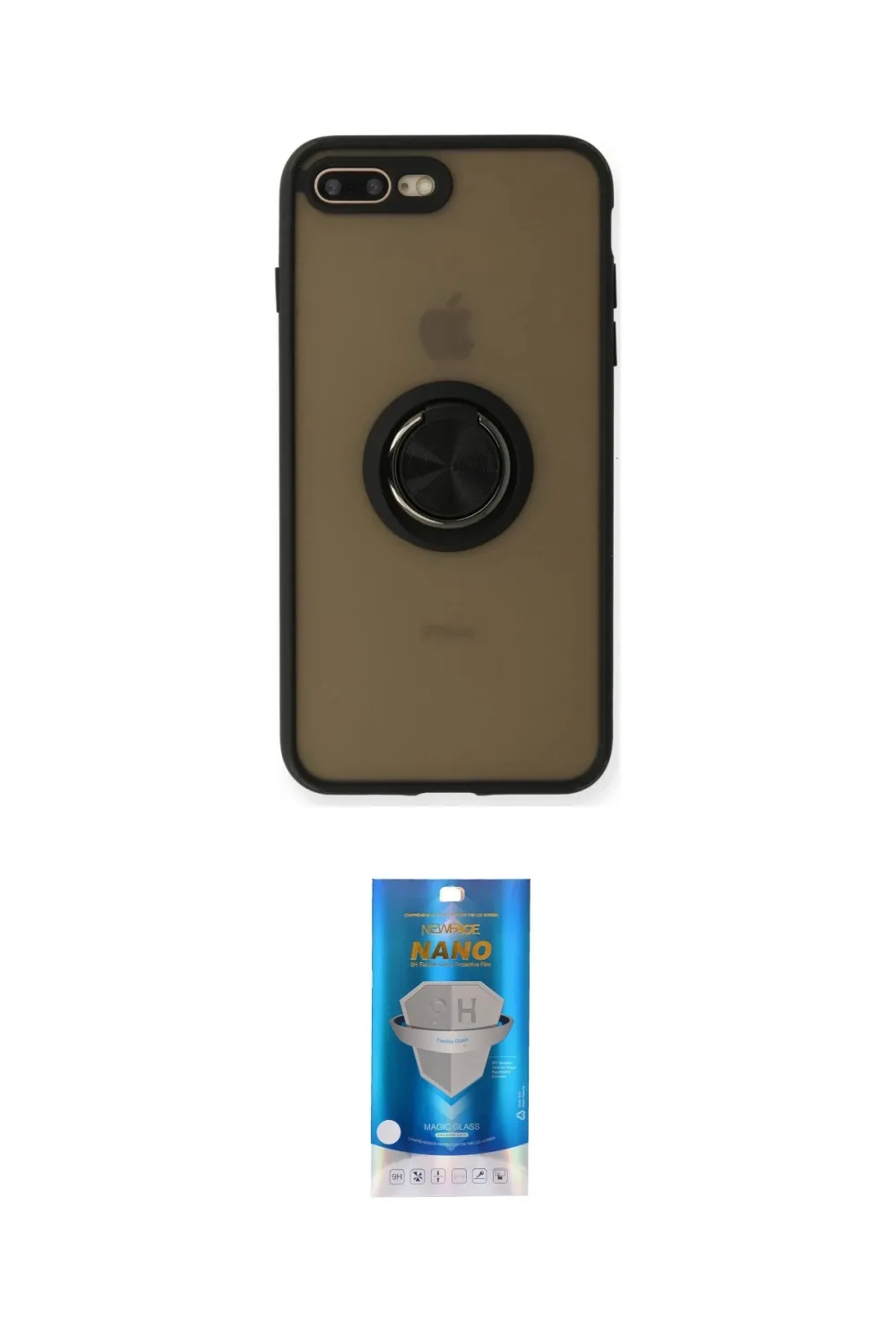 ieg™ iPhone 7 Plus Kılıf Yörünge Çizgi - Şeffaf Royal Nano Ekran Koruyucu