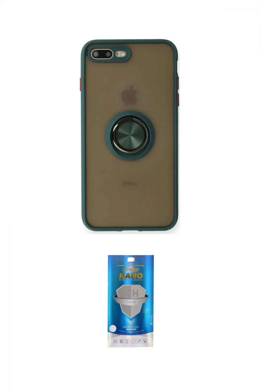 ieg™ iPhone 7 Plus Kılıf Yörünge Çizgi - Şeffaf Royal Nano Ekran Koruyucu