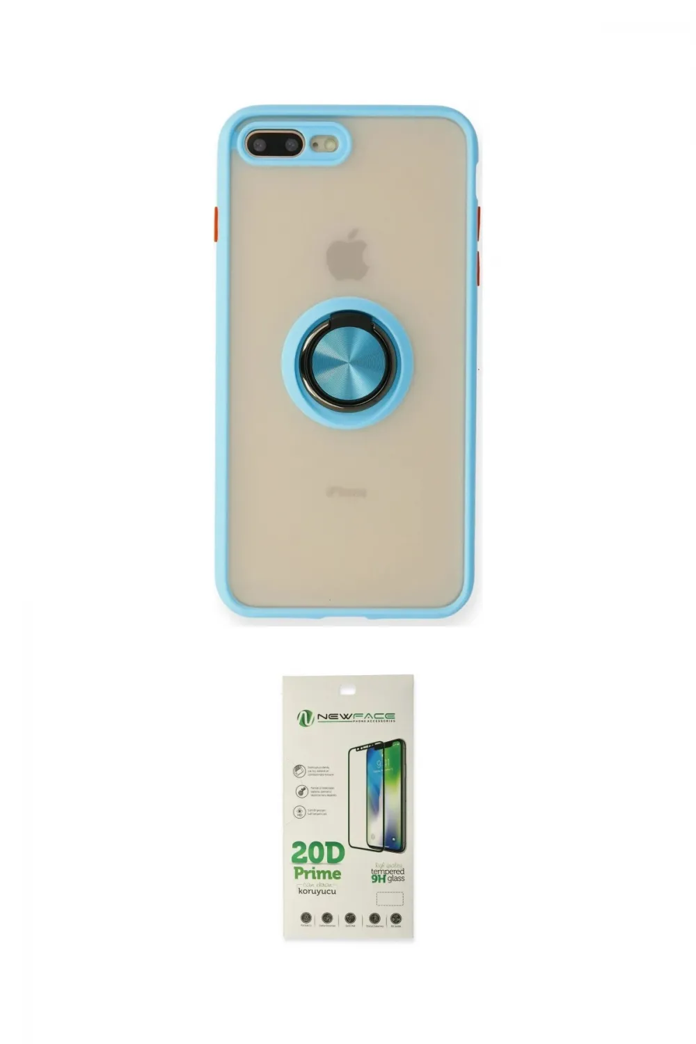 ieg™ iPhone 7 Plus Kılıf Yörünge Çizgi - Siyah 20D Premium Cam Ekran Koruyucu