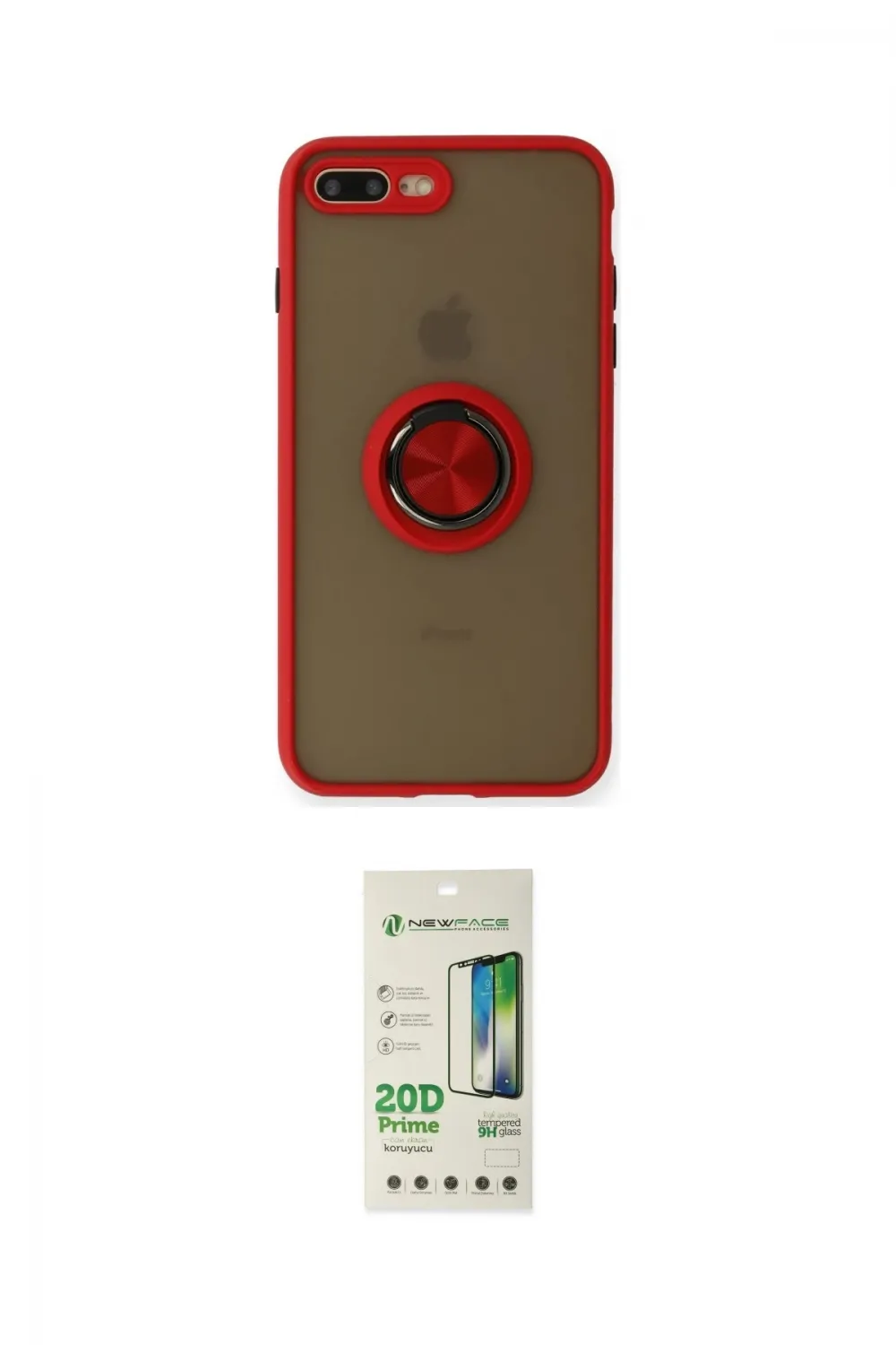 ieg™ iPhone 7 Plus Kılıf Yörünge Çizgi - Siyah 20D Premium Cam Ekran Koruyucu