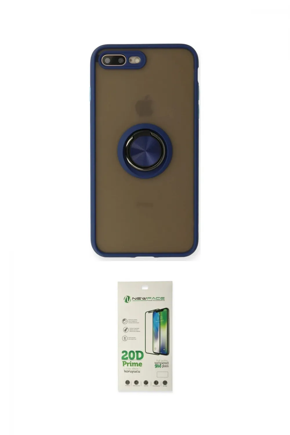 ieg™ iPhone 7 Plus Kılıf Yörünge Çizgi - Siyah 20D Premium Cam Ekran Koruyucu