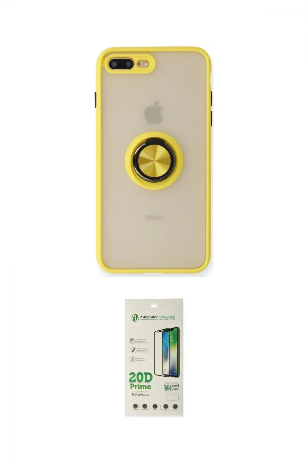 ieg™ iPhone 7 Plus Kılıf Yörünge Çizgi - Siyah 20D Premium Cam Ekran Koruyucu