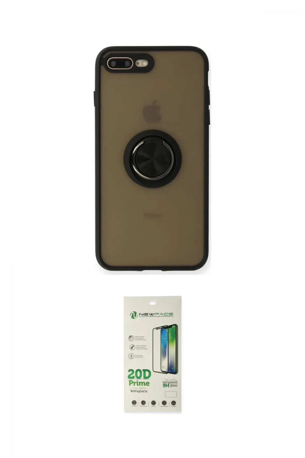 ieg™ iPhone 7 Plus Kılıf Yörünge Çizgi - Siyah 20D Premium Cam Ekran Koruyucu