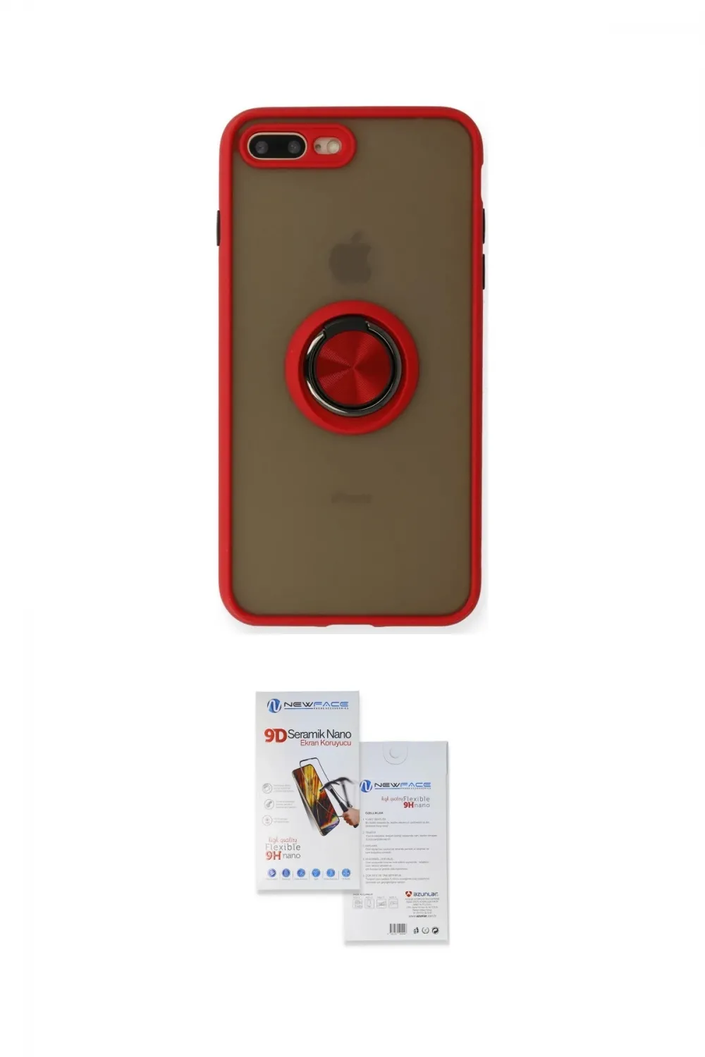 ieg™ iPhone 7 Plus Kılıf Yörünge Çizgi - Siyah Seramik Nano Ekran Koruyucu