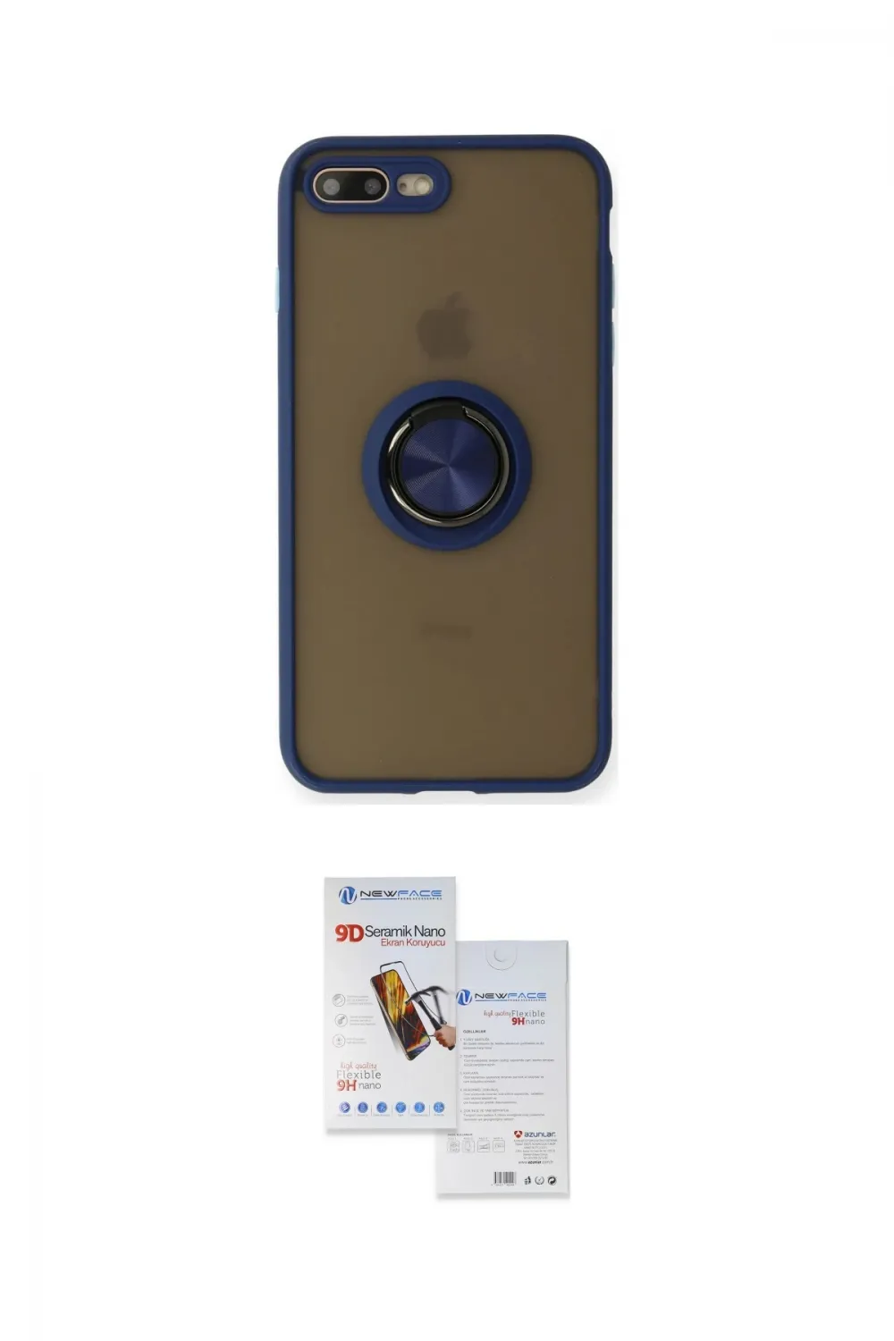 ieg™ iPhone 7 Plus Kılıf Yörünge Çizgi - Siyah Seramik Nano Ekran Koruyucu