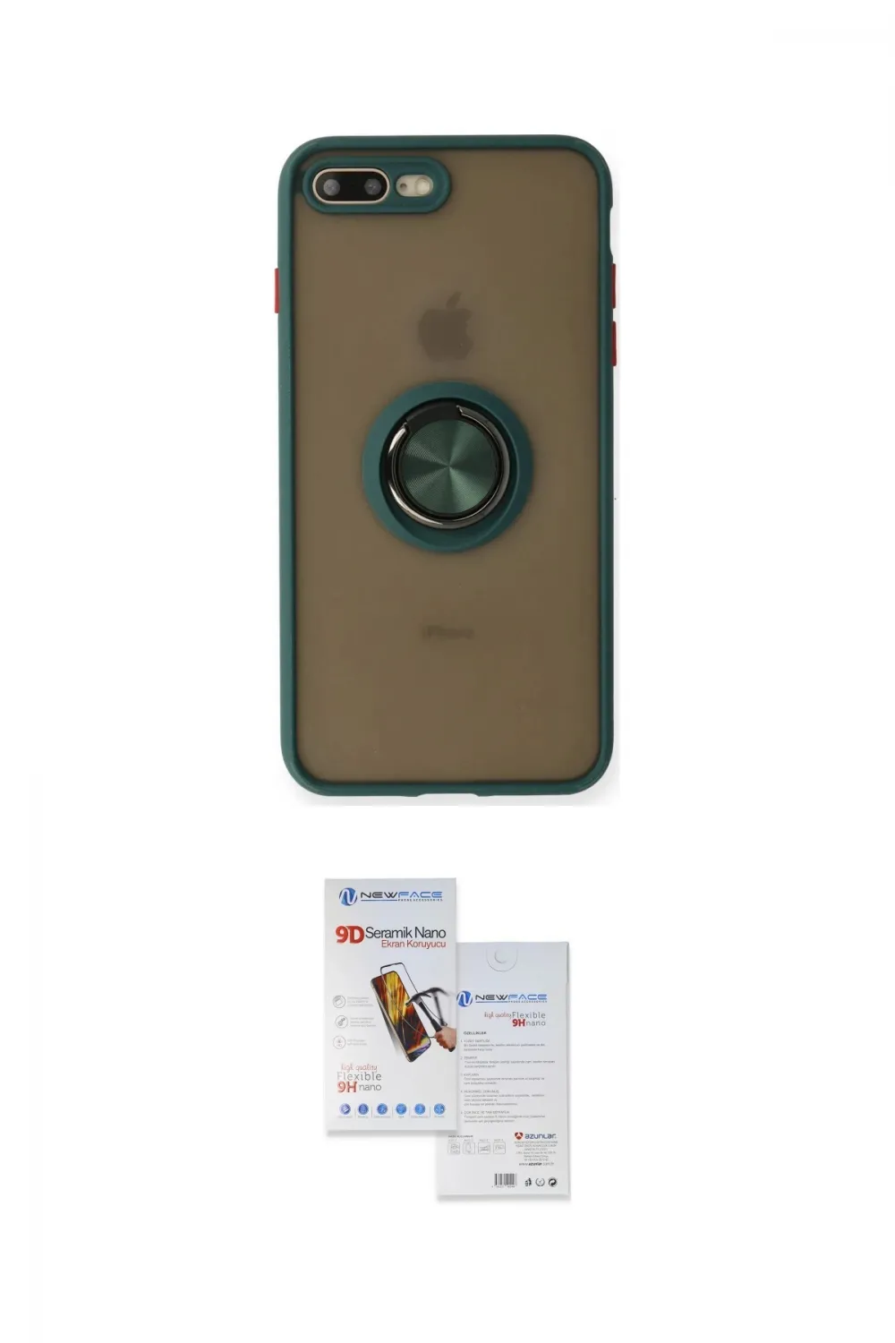 ieg™ iPhone 7 Plus Kılıf Yörünge Çizgi - Siyah Seramik Nano Ekran Koruyucu