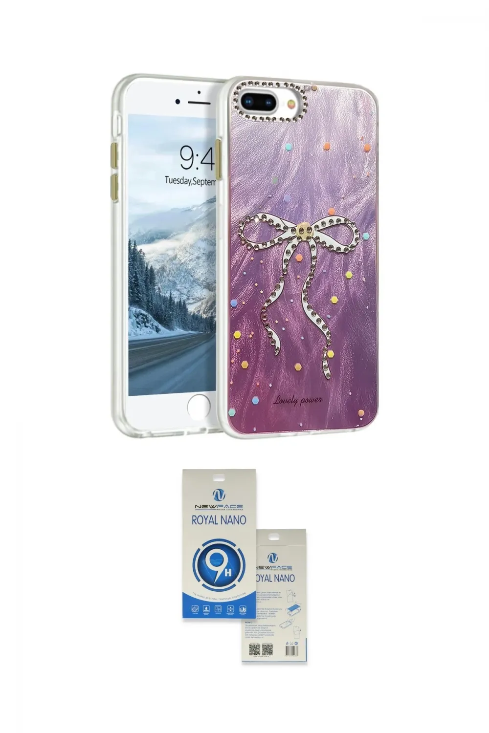 ieg™ iPhone 7 Plus Kılıf Zirve Modern Prime - Şeffaf Royal Nano Ekran Koruyucu