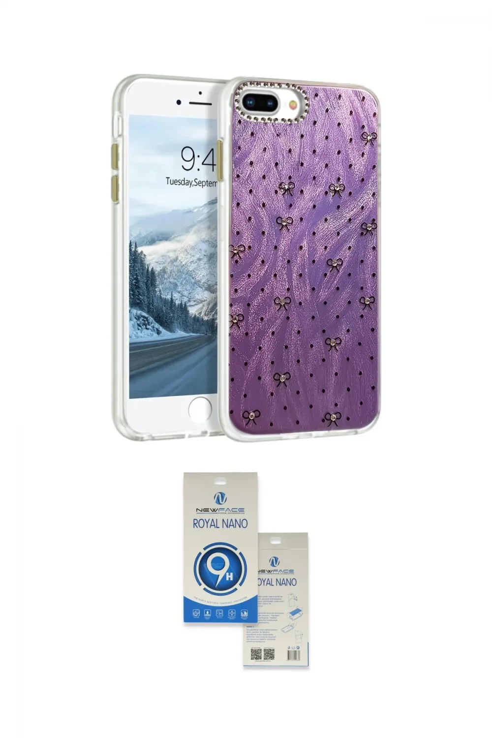 ieg™ iPhone 7 Plus Kılıf Zirve Modern Prime - Şeffaf Royal Nano Ekran Koruyucu