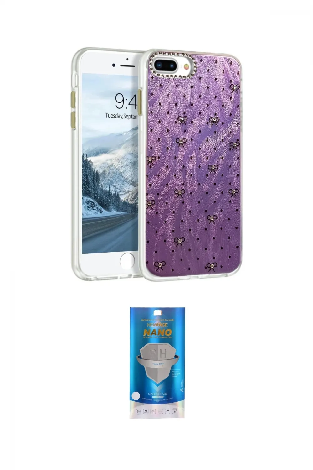 ieg™ iPhone 7 Plus Kılıf Zirve Modern Prime - Şeffaf Royal Nano Ekran Koruyucu