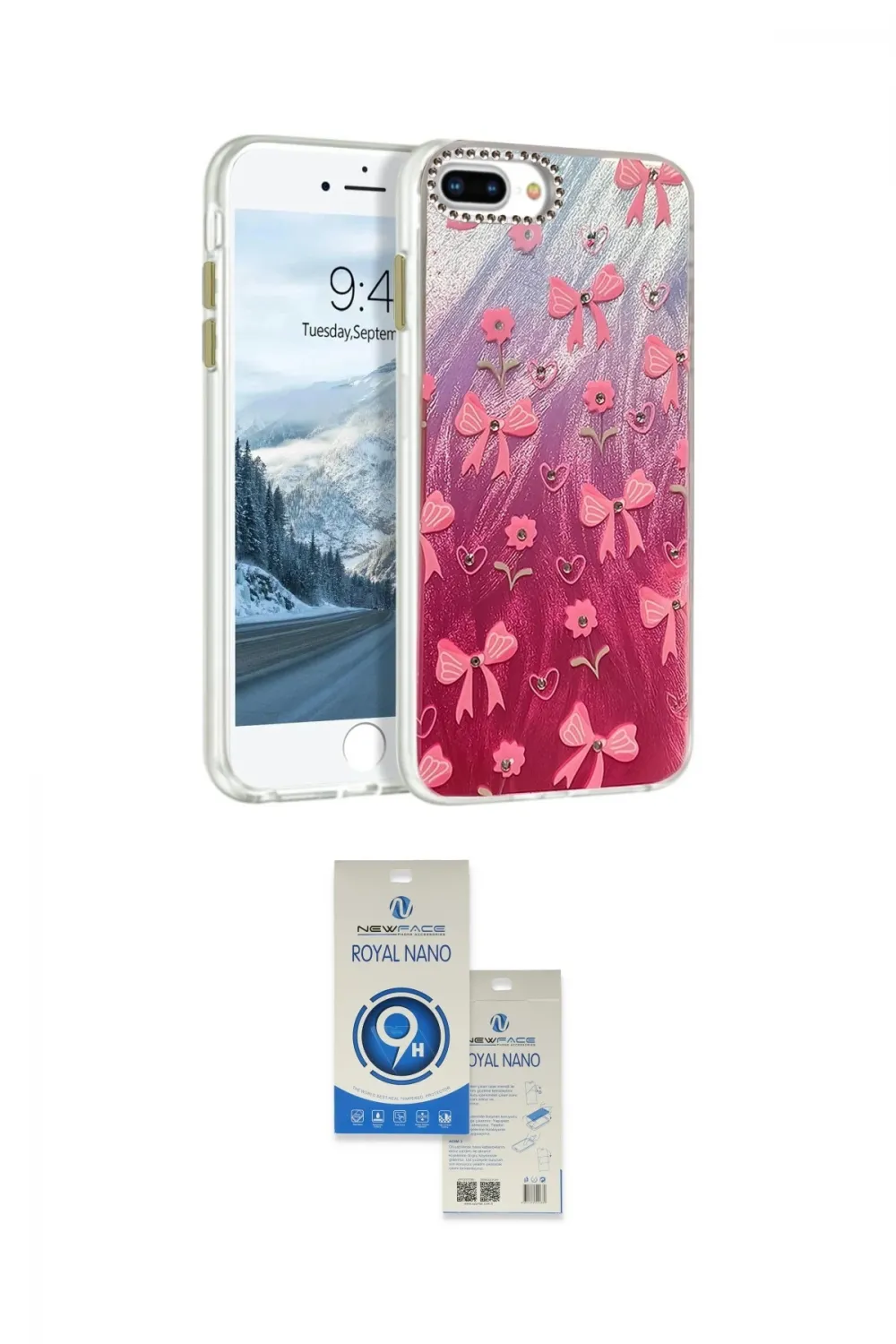 ieg™ iPhone 7 Plus Kılıf Zirve Modern Prime - Şeffaf Royal Nano Ekran Koruyucu