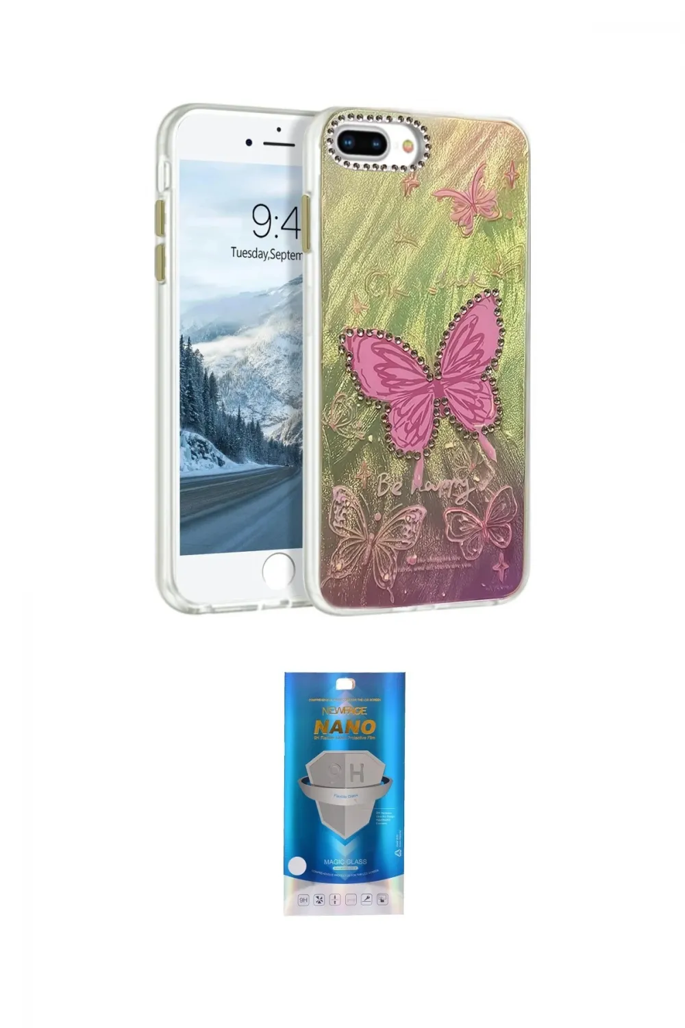 ieg™ iPhone 7 Plus Kılıf Zirve Modern Prime - Şeffaf Royal Nano Ekran Koruyucu