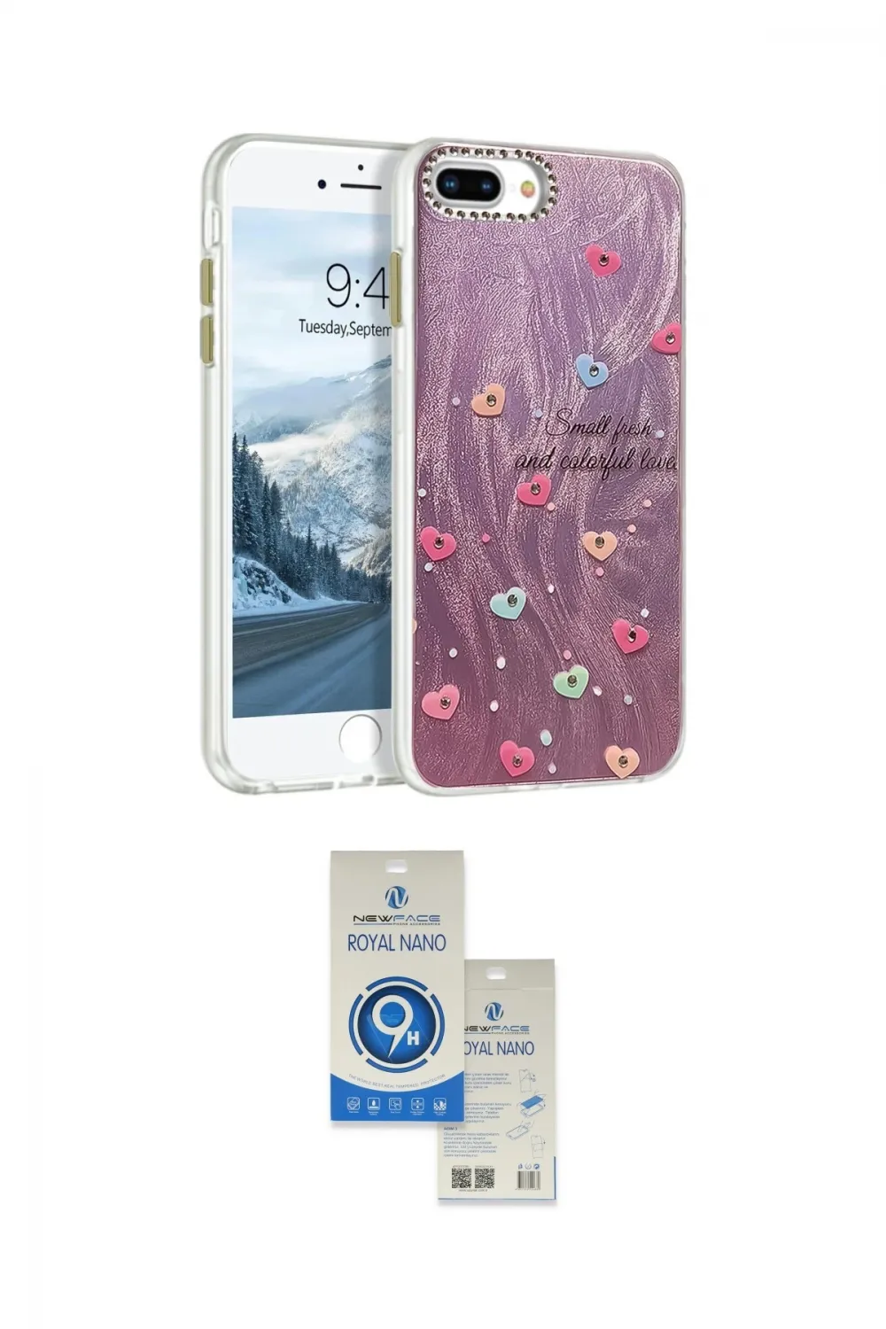 ieg™ iPhone 7 Plus Kılıf Zirve Modern Prime - Şeffaf Royal Nano Ekran Koruyucu