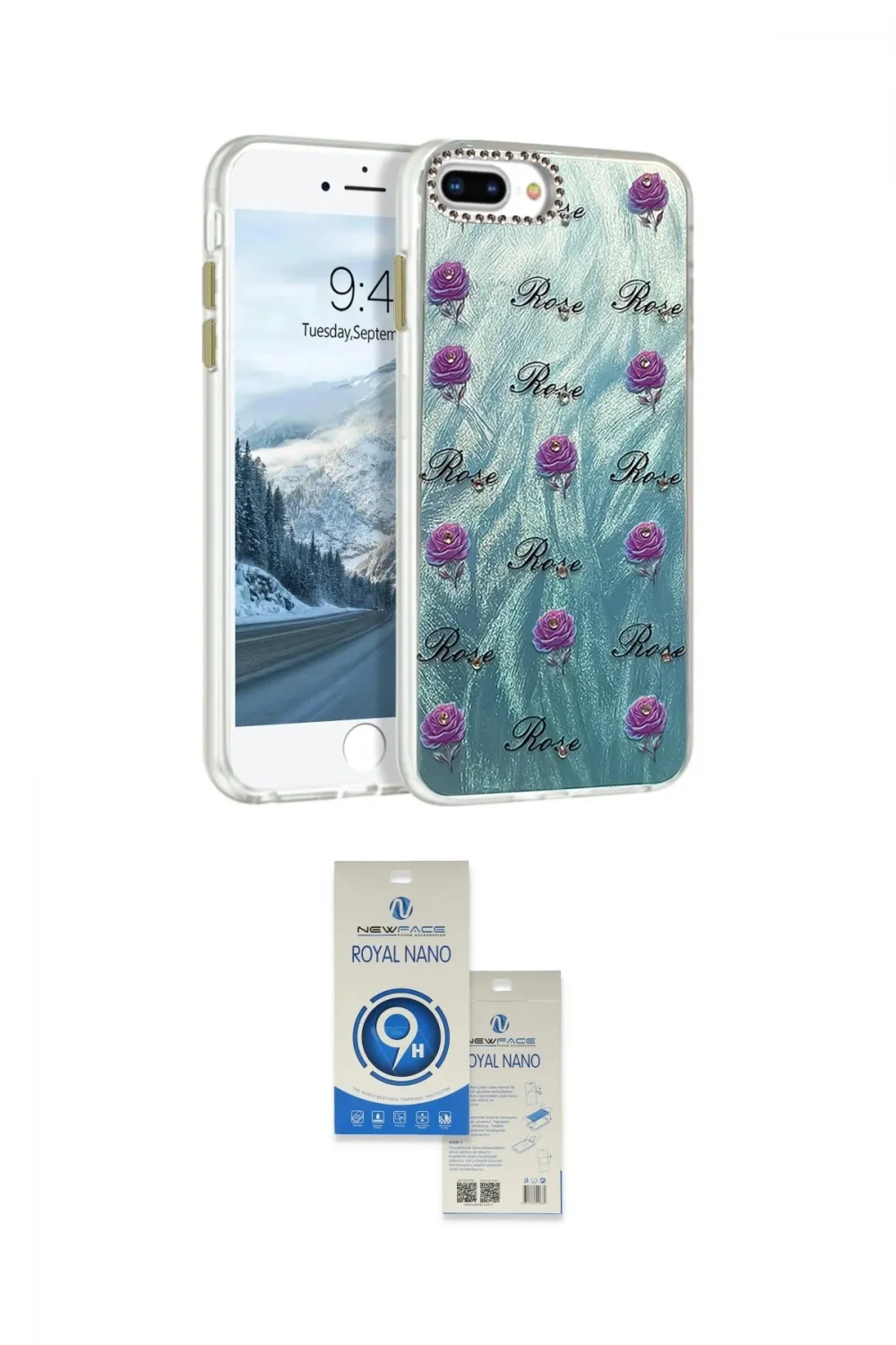ieg™ iPhone 7 Plus Kılıf Zirve Modern Prime - Şeffaf Royal Nano Ekran Koruyucu