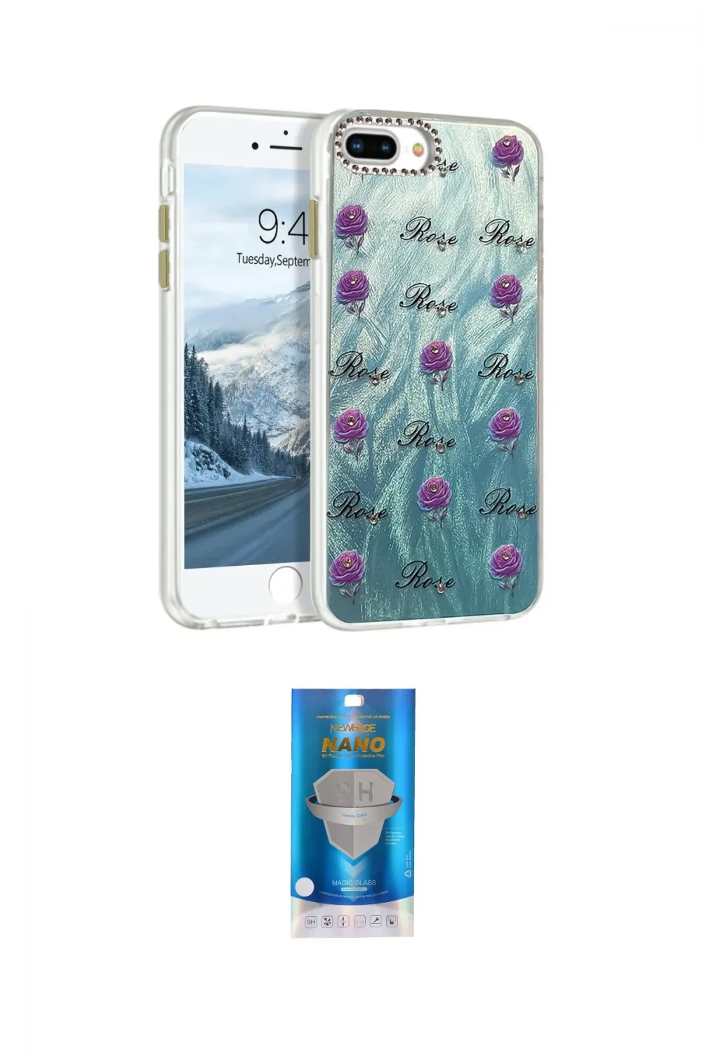 ieg™ iPhone 7 Plus Kılıf Zirve Modern Prime - Şeffaf Royal Nano Ekran Koruyucu