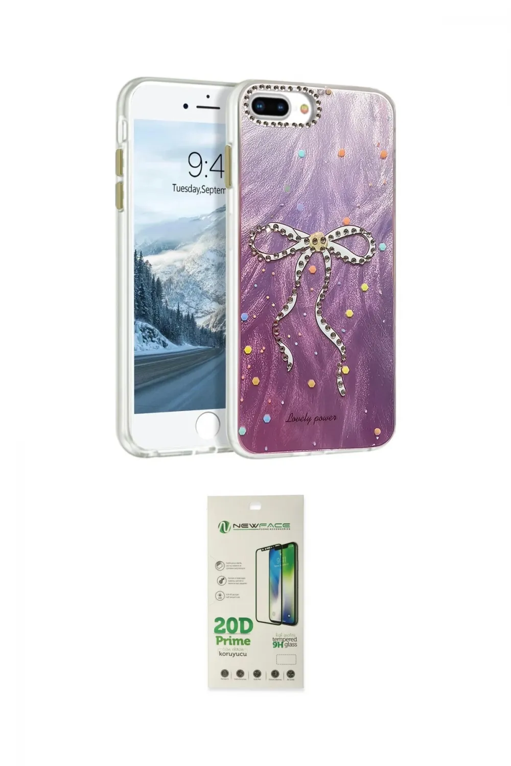 ieg™ iPhone 7 Plus Kılıf Zirve Modern Prime - Siyah 20D Premium Cam Ekran Koruyucu