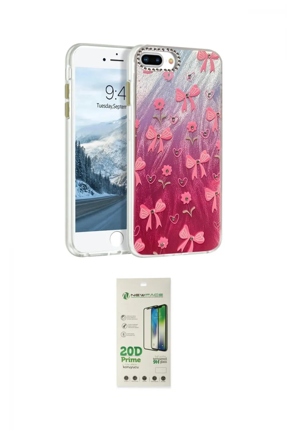 ieg™ iPhone 7 Plus Kılıf Zirve Modern Prime - Siyah 20D Premium Cam Ekran Koruyucu