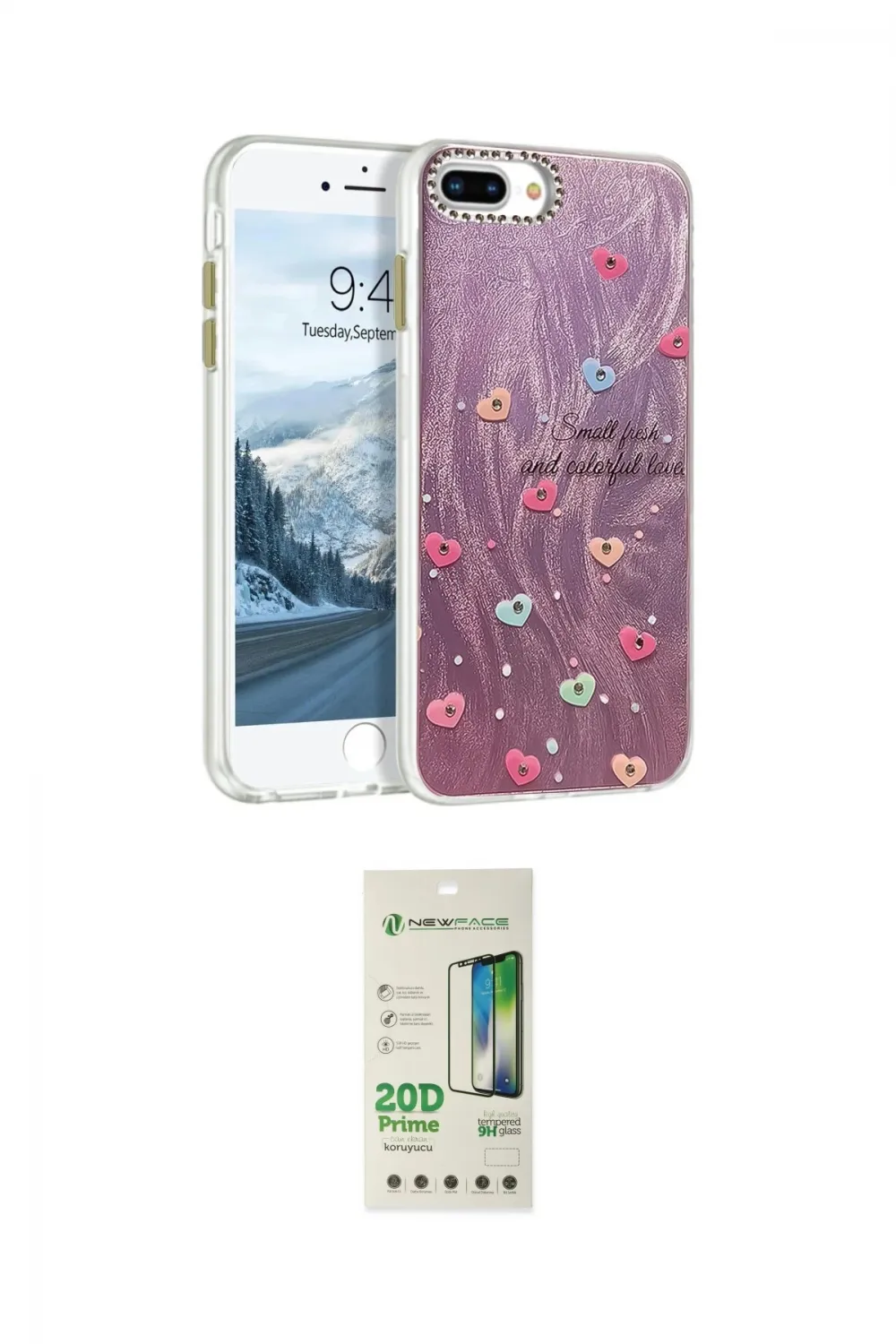ieg™ iPhone 7 Plus Kılıf Zirve Modern Prime - Siyah 20D Premium Cam Ekran Koruyucu